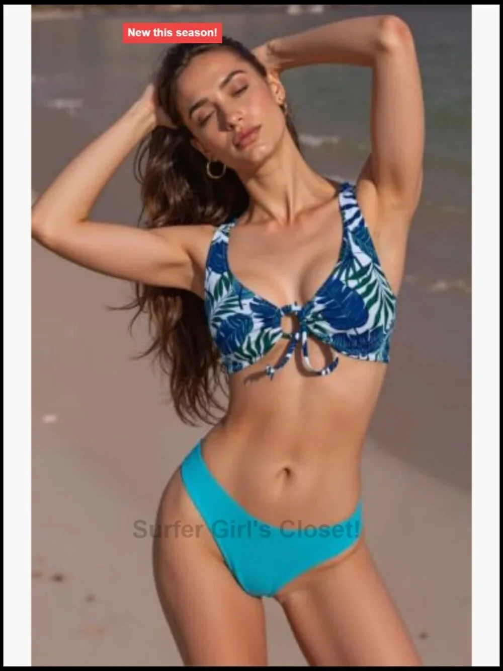 3 Piece Bikini Set with Halter Top and Beach Pants